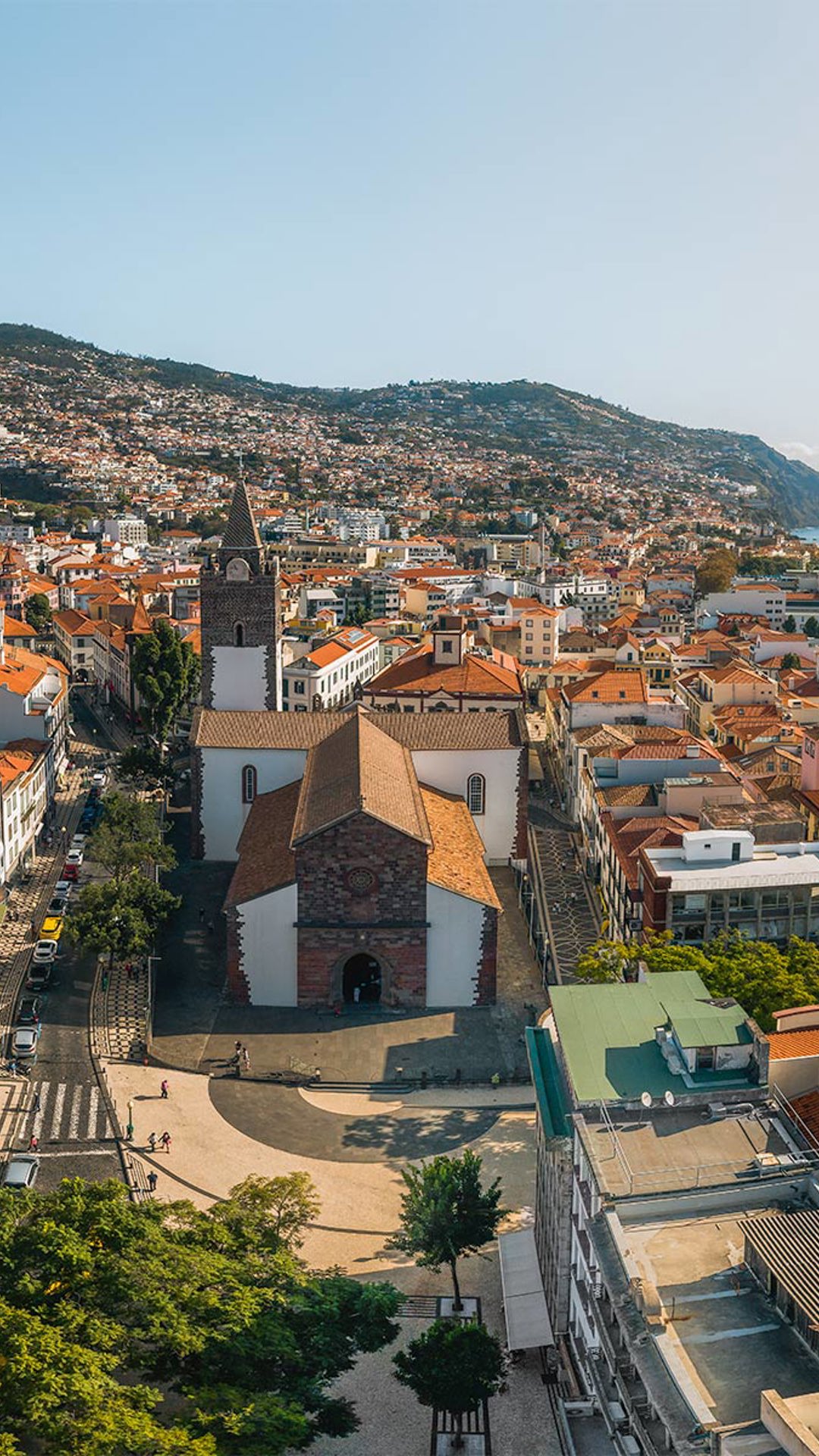 Houses and church in Madeira.